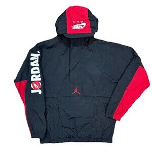 Mens Nike Air Jordan Jumpman Half Zip Hoodie Windbreaker Jacket Size Small
